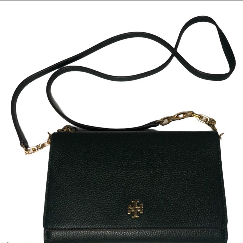 Tory Burch Green Carter Chain Wallet Crossbody bag